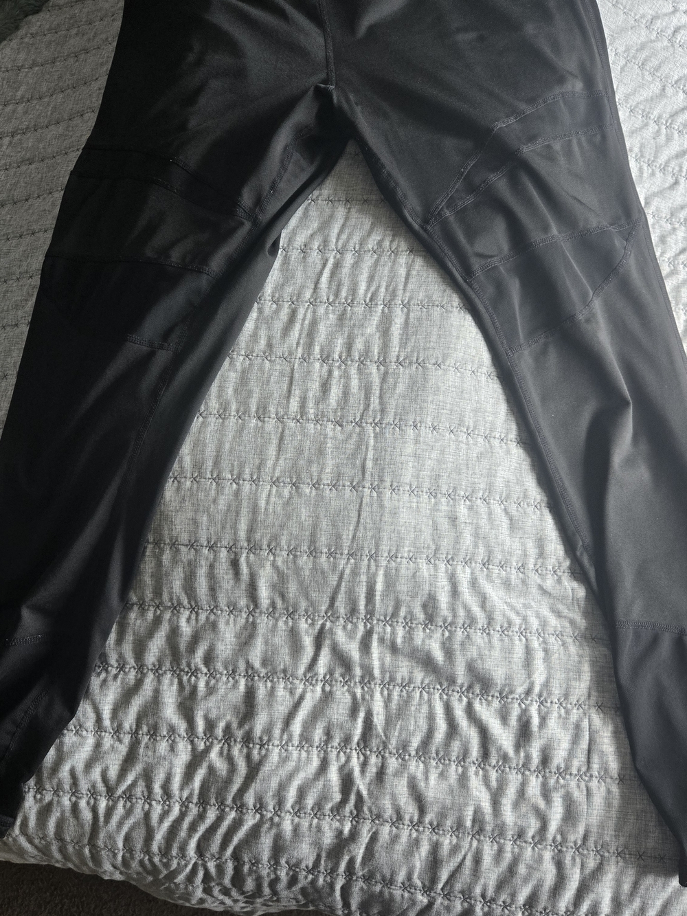 SHEIN Black High-Waist Leggings with Paneled Seams